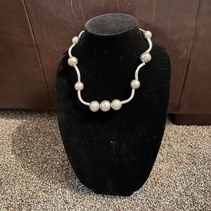 Hand Crafted “One of a Kind” by Unique Earth Heavy Sterling Silver Necklace 94g